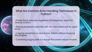 What Are Common Error Handling Techniques in Python? | Learn To Troubleshoot News