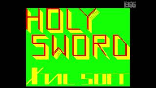 聖なる剣 for PC-6001（HOLY SWORD / 80's Japanese old PC game）。Save the princess from being kidnapped.