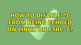 How to disable ^C from being echoed on Linux on Ctrl-C? (2 Solutions!!)