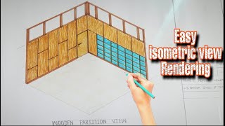 Hand Rendering / Interior - Home partition