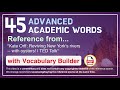 45 Advanced Academic Words Ref from 