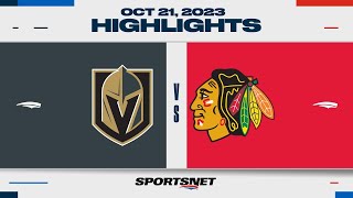 NHL Highlights | Golden Knights vs. Blackhawks - October 21, 2023