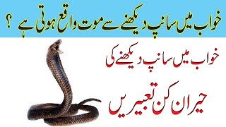 Sanp Ko Khawab Mein Dekhna Kaisa hai/ Kala Sanp dekhna/ Khwabon Ki Tabeer/black snake information