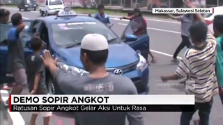 Ratusan Sopir Angkot Gelar Aksi Unjuk Rasa