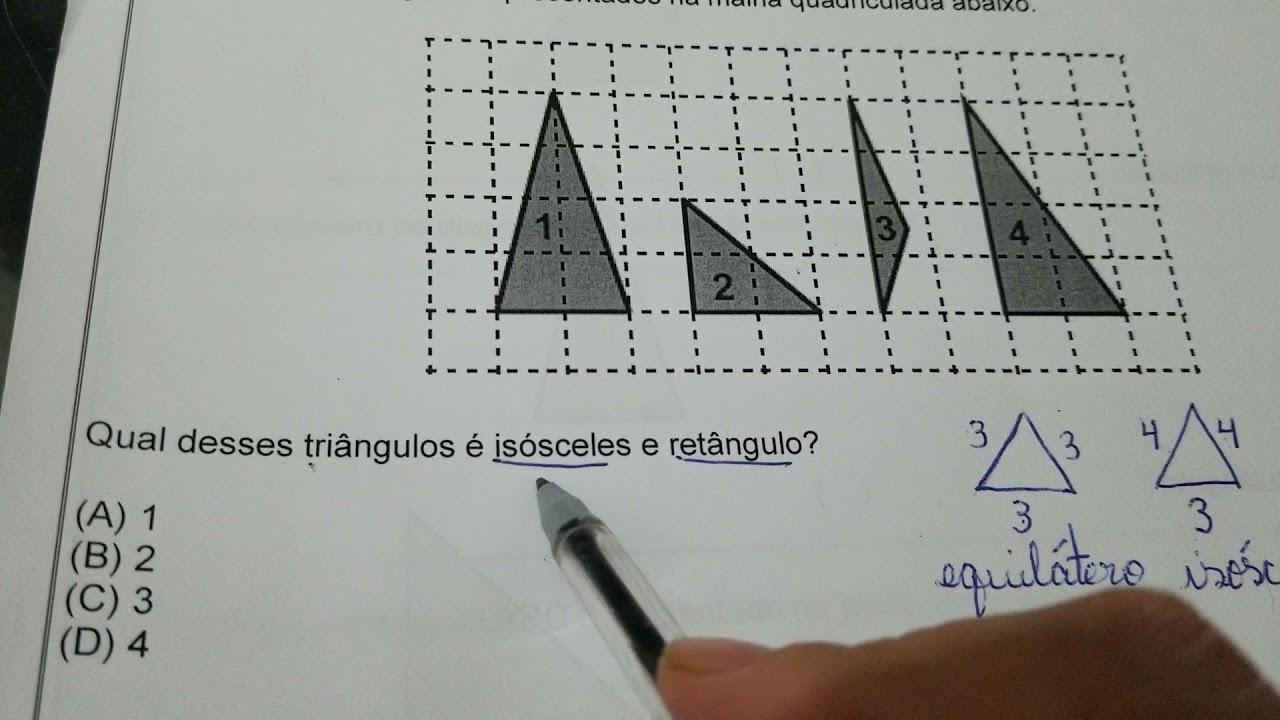 Observe Os Triângulos Representados Na Malha Quadriculada Abaixo. Qual ...