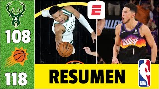IMPARABLE Ni Antetokounmpo, en plan estelar, puede frenar a Suns con Booker encendido vs Bucks | NBA