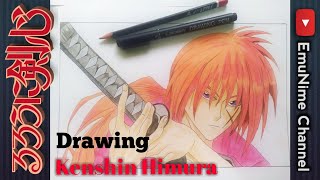 Drawing Kenshin Himura || EmuNime Channel