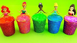 Satisfying Video l How to Make Rainbow Bathtub with Mixing Slime from Glitter Cutting ASMR #46