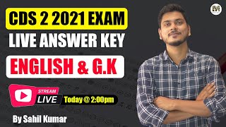 CDS 2 2021 Answer Key | CDS Exam Analysis | CDS 2 2021 Question Paper | Expected Cut- off |