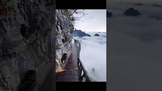 如果没有亲自抵达 那便永远是梦里的地方 张家界天门山  旅行推荐官  云雾缭绕人间仙境  你可以永远相信天门山