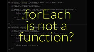.forEach is NOT a function JavaScript | Shackle Developers