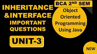 Inheritance Interface Important Questions bca sem 2 Object Oriented Programming Using Java