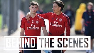 Tierney and Bellerin back out with the group 💪 | Behind the scenes at Arsenal Training Centre