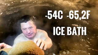 Swimming in ice water (bath)  -50C, -58F, Yakutsk, Republic Sakha (Yakutia)🇷🇺