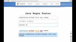 Visual Java Regex Tester | OCPsoft