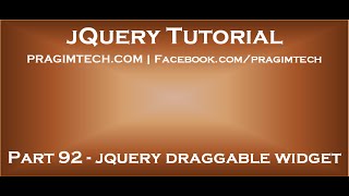jquery draggable widget