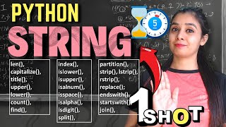 PYTHON - STRING Functions | All Functions in ONE CLASS | Master Class 12 CS in Just 5 Minutes