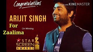 Star Screen Awards 2018 | Arijit Singh Best Singer | Star Screen Awards Arijit Singh Live 2018 new