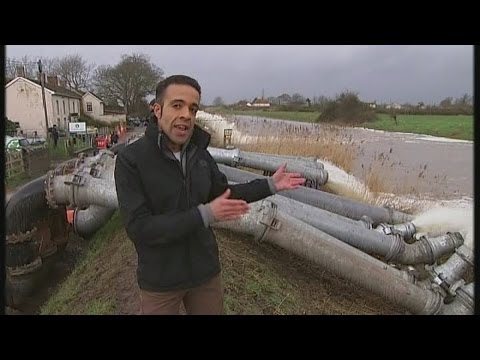 How has the Somerset levels been affected by flooding?