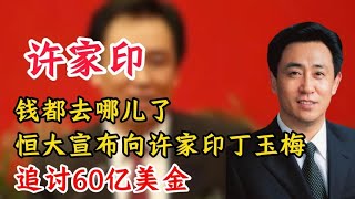 钱都去哪了？恒大宣布向许家印丁玉梅追讨60亿美金。