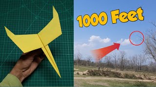 Paper Airplane Flying up to 1000 feet | How to make a Paper Airplane | Origami Paper Craft