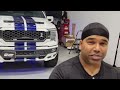 we re back and we light up a brand new shelby f150 pickup truck