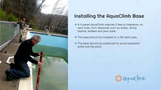 AquaClimb Classic Installation - Positioning The Base