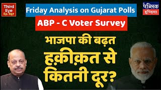 ABP-C Voter Opinion Poll on Gujarat Elections: BJP’s lead away from reality \u0026 past data | Third Eye