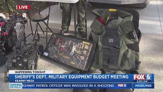 Sheriff's Dept. Holds Military Equipment Budget Meeting