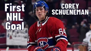 Corey Schueneman #64 (Montréal Canadiens) first NHL goal Mar 17, 2022