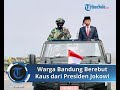 warga teriak berebut kaus dari jokowi saat berkunjung ke bandung barat ada yang sampai jatuh