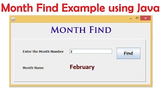 Month Find Example using Java