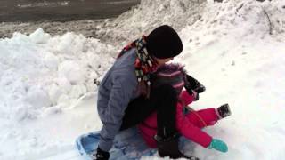 Maryellen and Andersyn Sledding