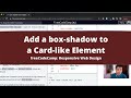 Add a box shadow to a Card like Element (Applied Visual Design) freeCodeCamp tutorial
