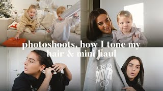 vlogmas no.5: how I tone my hair! photo shoot \u0026 mini haul 🫶🏼