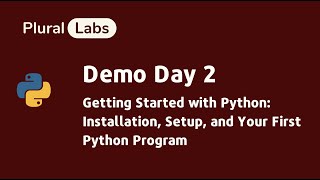 Demo Day 2 : Installation of Python and Visual Studio code | Your first python program
