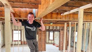 Restoring A $7,000 Mansion: Building A New Kitchen Ceiling