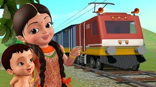 సంతోషకరమైన రైలు ప్రయాణం - Train Song | Telugu Rhymes for Children | Infobells