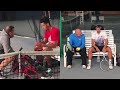 michael mmoh und ruben bemelmans training at tennis university