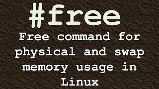 free command for memory utilization monitoring in Linux