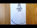 iHow to draw a girl in beautiful dress / Girl Drawing / Dress Drawing / Pencil Sketch / Art