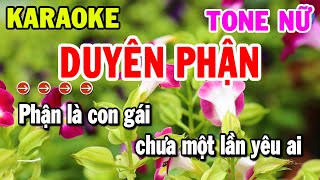 Karaoke Duyên Phận Tone Nữ Nhạc Sống Beat Chuẩn Hay | Kho Nhạc Karaoke