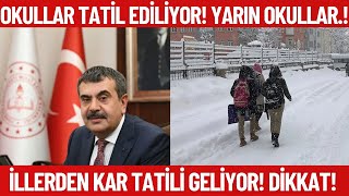 Okullar yarın tatil olacak mı? 25 Kasım okullar tatil mi? Yarın okul var mı? Kar tatili