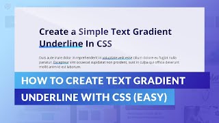 CSS Tricks: Create a Custom Text Gradient Underline (EASY)