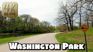 Driving Around Washington Park in Springfield, Illinois in 4k Video