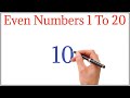 even numbers 1 to 20 even numbers between 1 and 20 list of even numbers 1 20