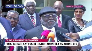 Pres. Buhari Swears in Justice Ariwola as Acting CJN
