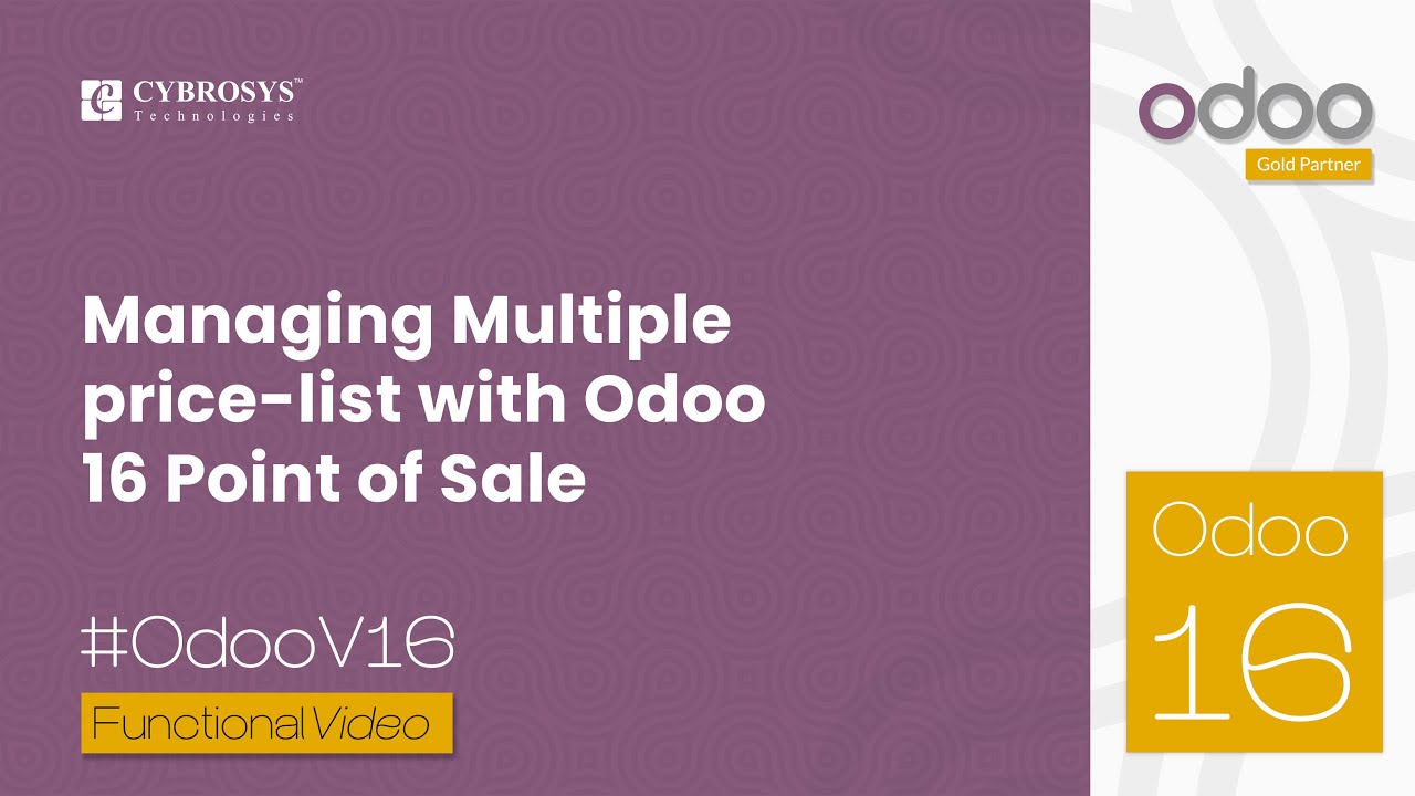 Managing Multiple Price List With Odoo 16 Point Of Sale | Odoo 16 PoS ...