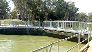 Mildura LOCK 11 Murray River Water Gate In Operation to Adjust water level