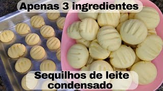 Sequilhos de leite condensado - apenas 3 ingredientes. #recetafacil